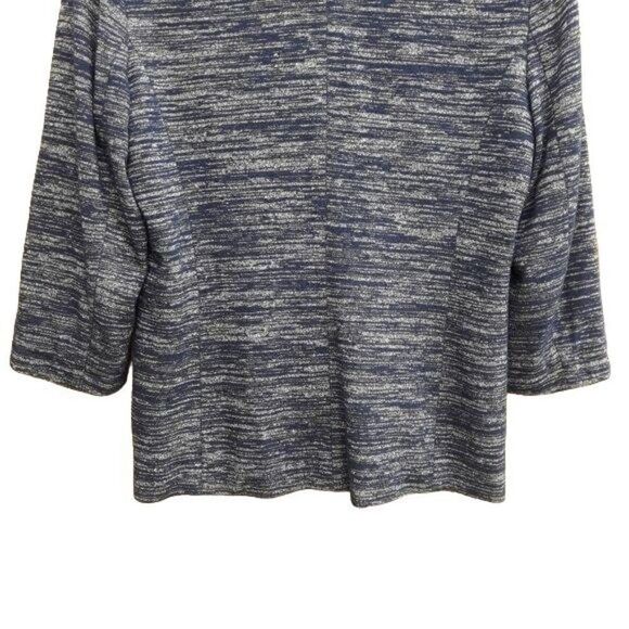 Coldwater Creek Jacket Blazer Jersey Knit Zip Up Slouchy Space Dye Blue 8 - Picture 8 of 11